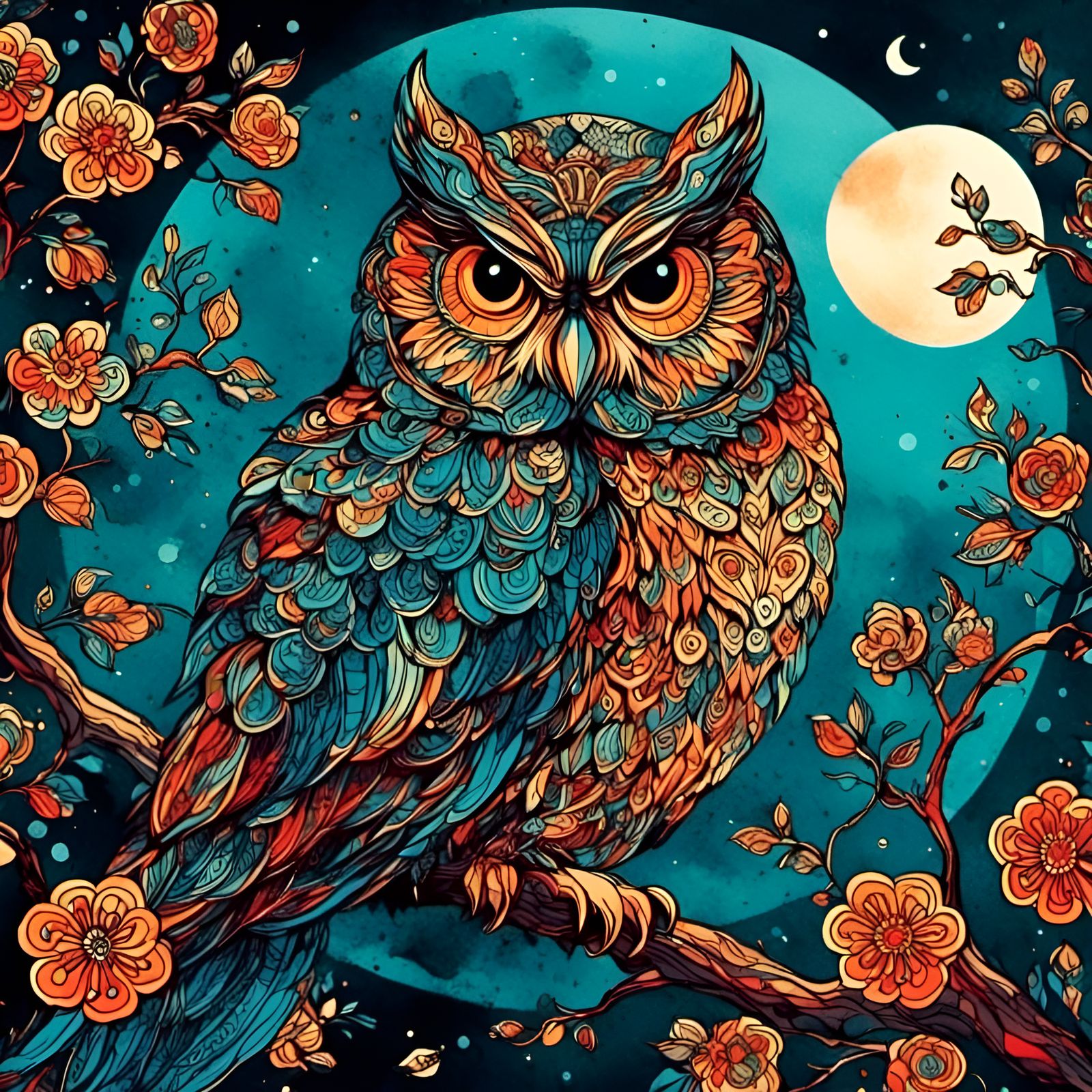 LORA Sumi-Plus - An Owl