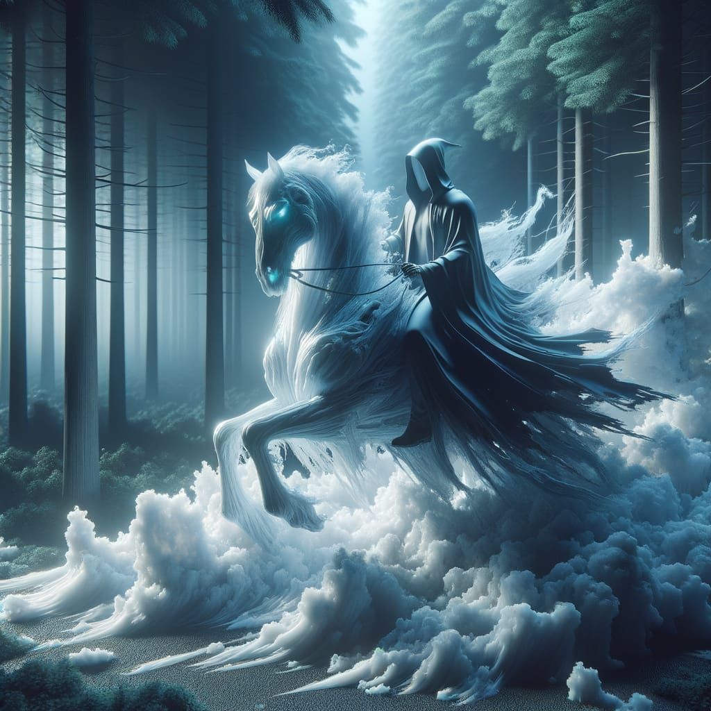 His Steed Eyes Alight Pursues, My Nightmare Comes