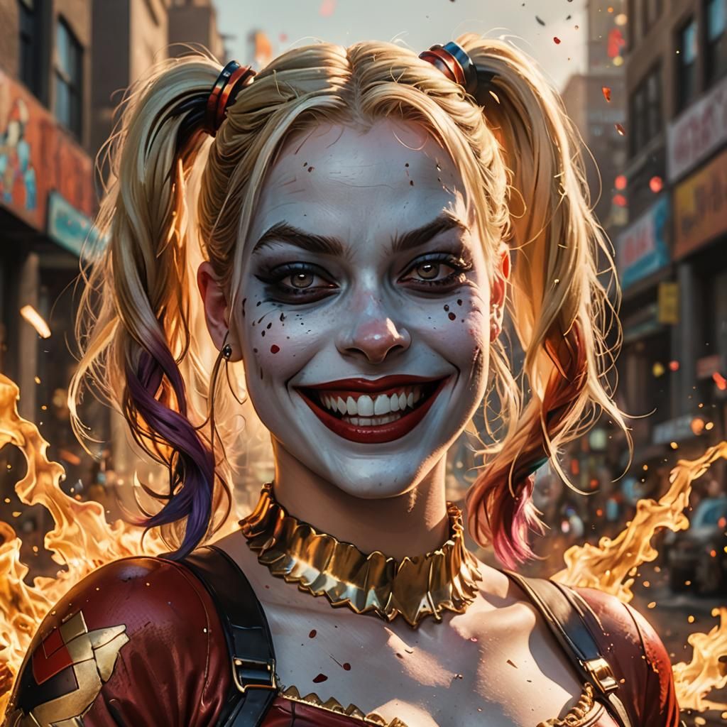 Radiant Harley Quinn Concept Art in Unreal Engine