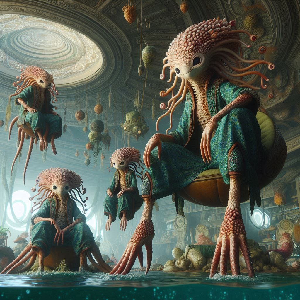 We prefer to swim or float in the air, the ground is for suc...