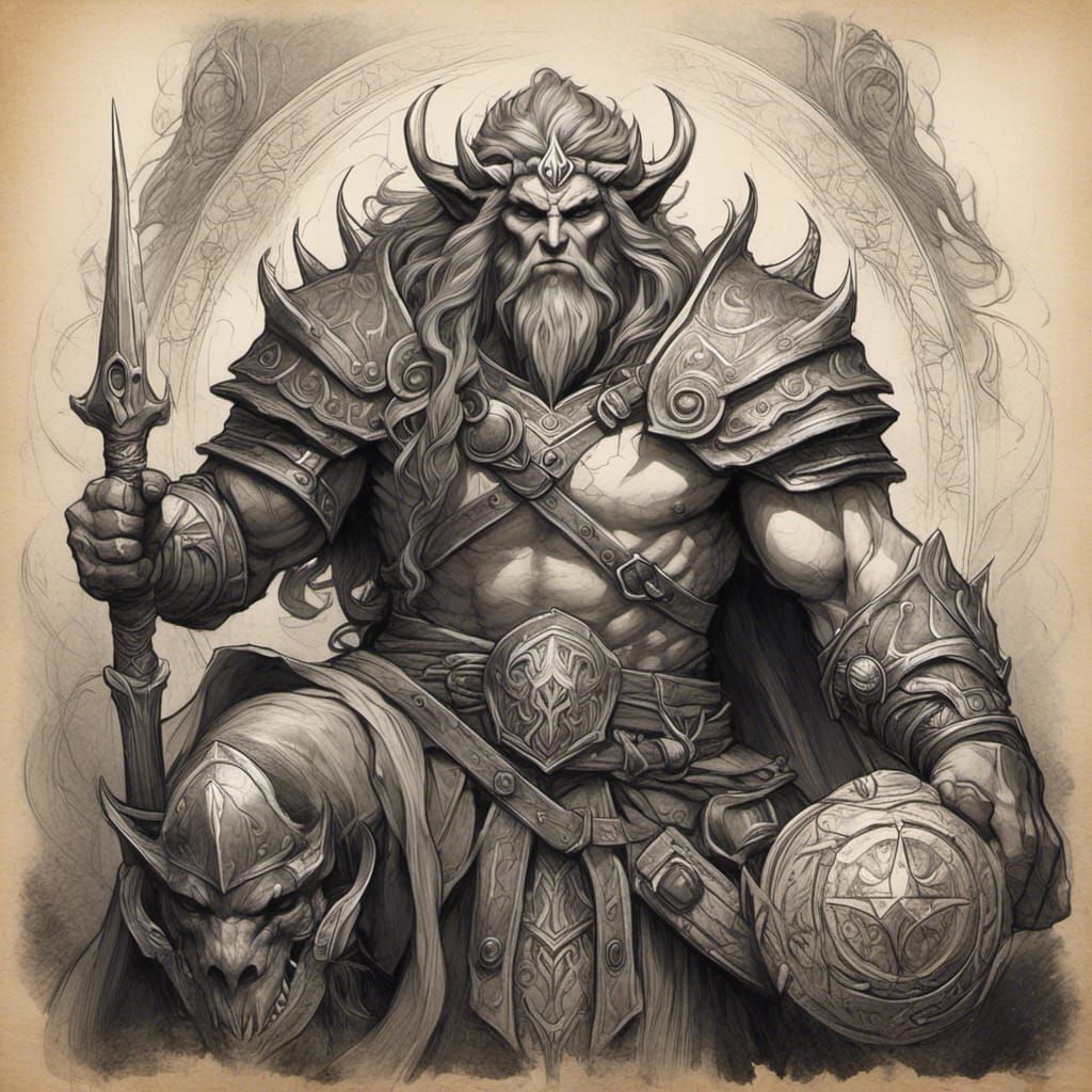 <lora:SketchyV2:1.0>  Insanely detailed illustration of dnd fantasy character portrait on rough parchment, illustrated graphite image with s...