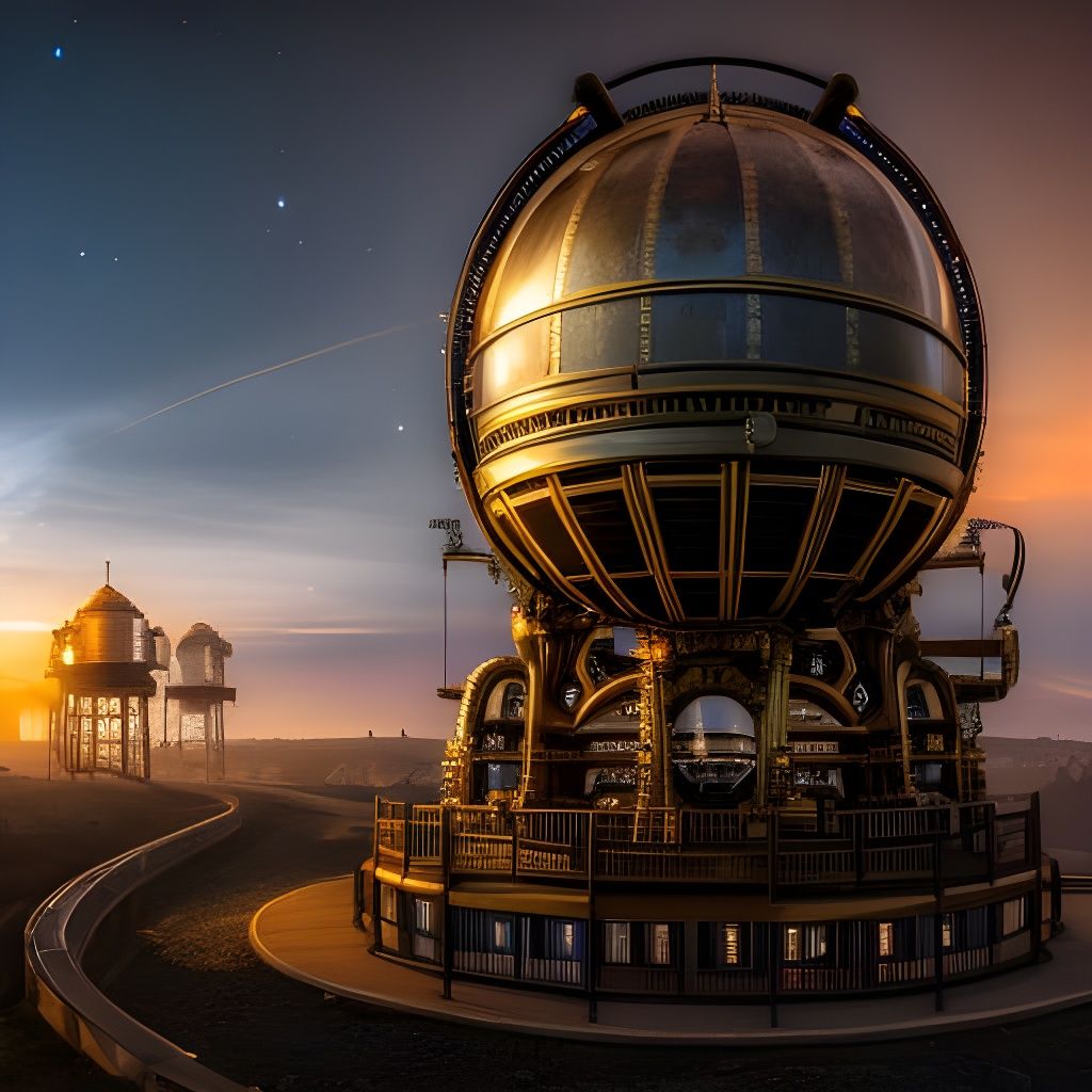 Steampunk Astronomical Observatory  by @LiminalChildhood