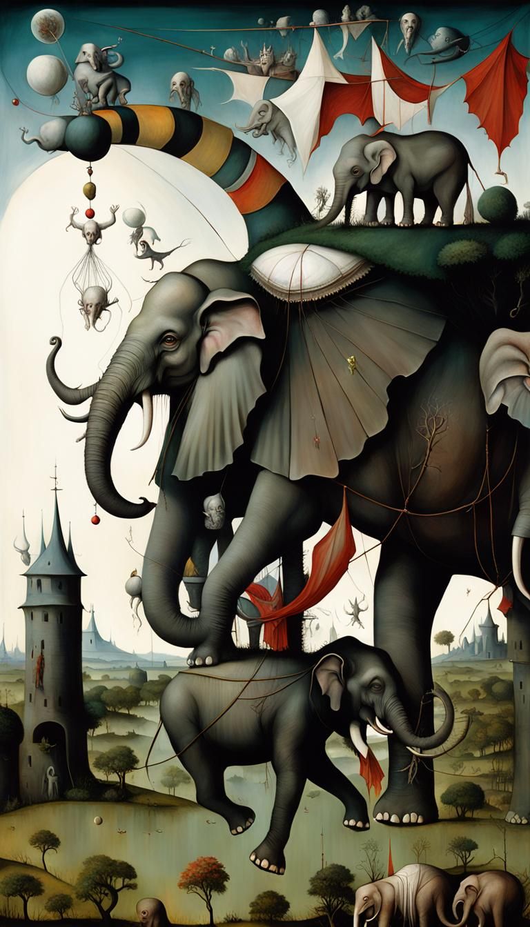 CRYPTID CIRCUS PACHYDERM # 1 - AI Generated Artwork - NightCafe Creator