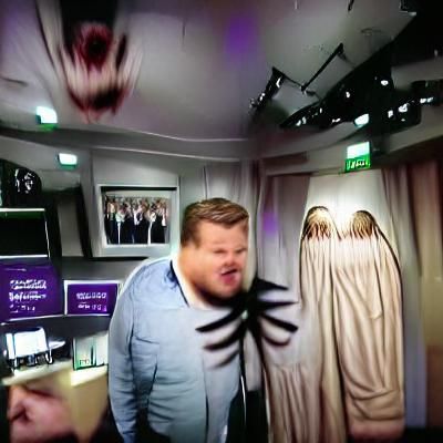 James Corden jump scare