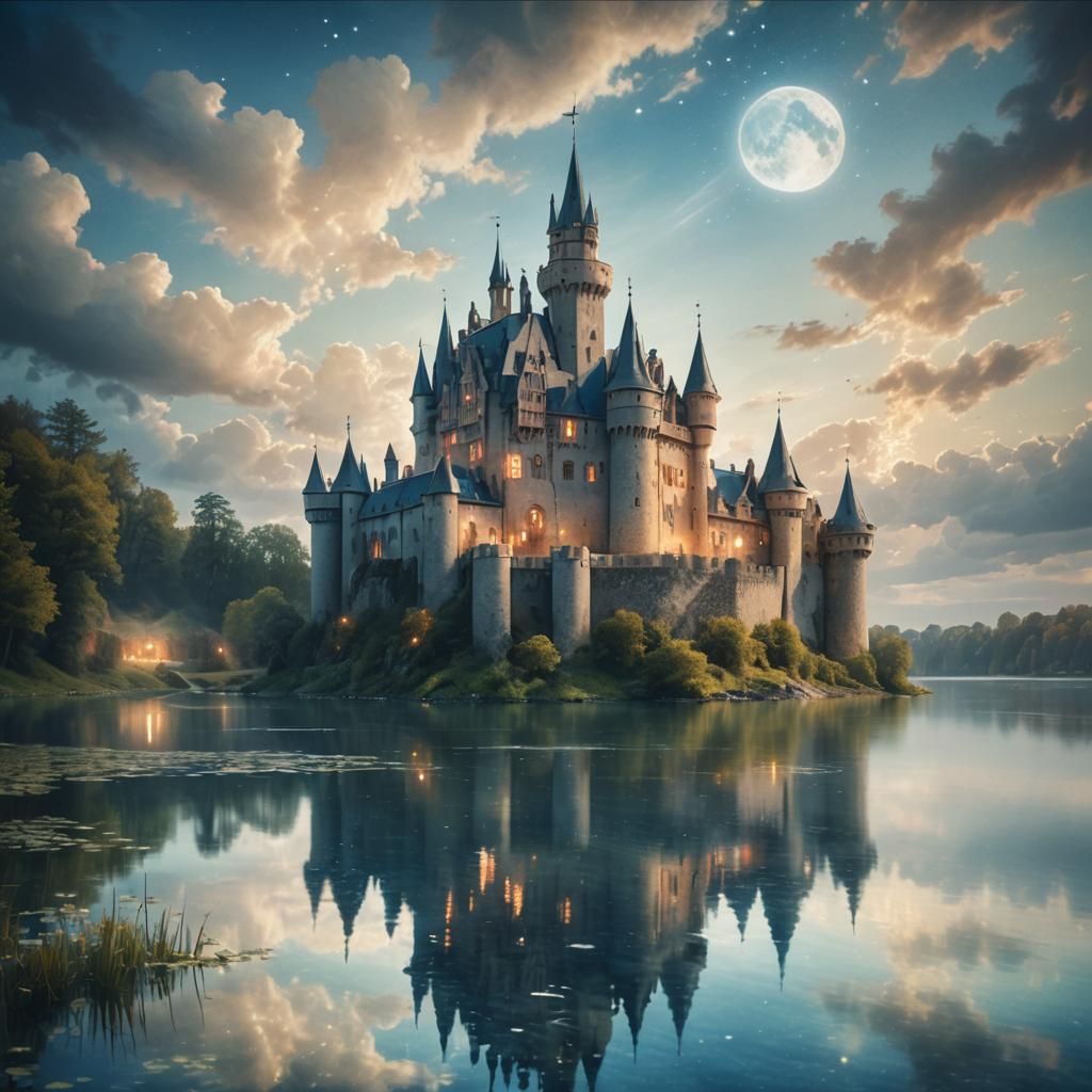 The medieval gothic castle