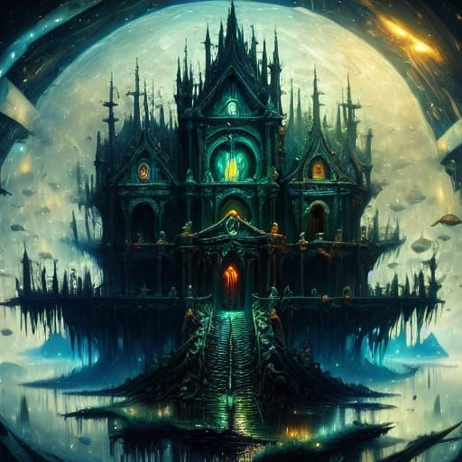 Dark Gothic Landscape Art in Cinematic Style