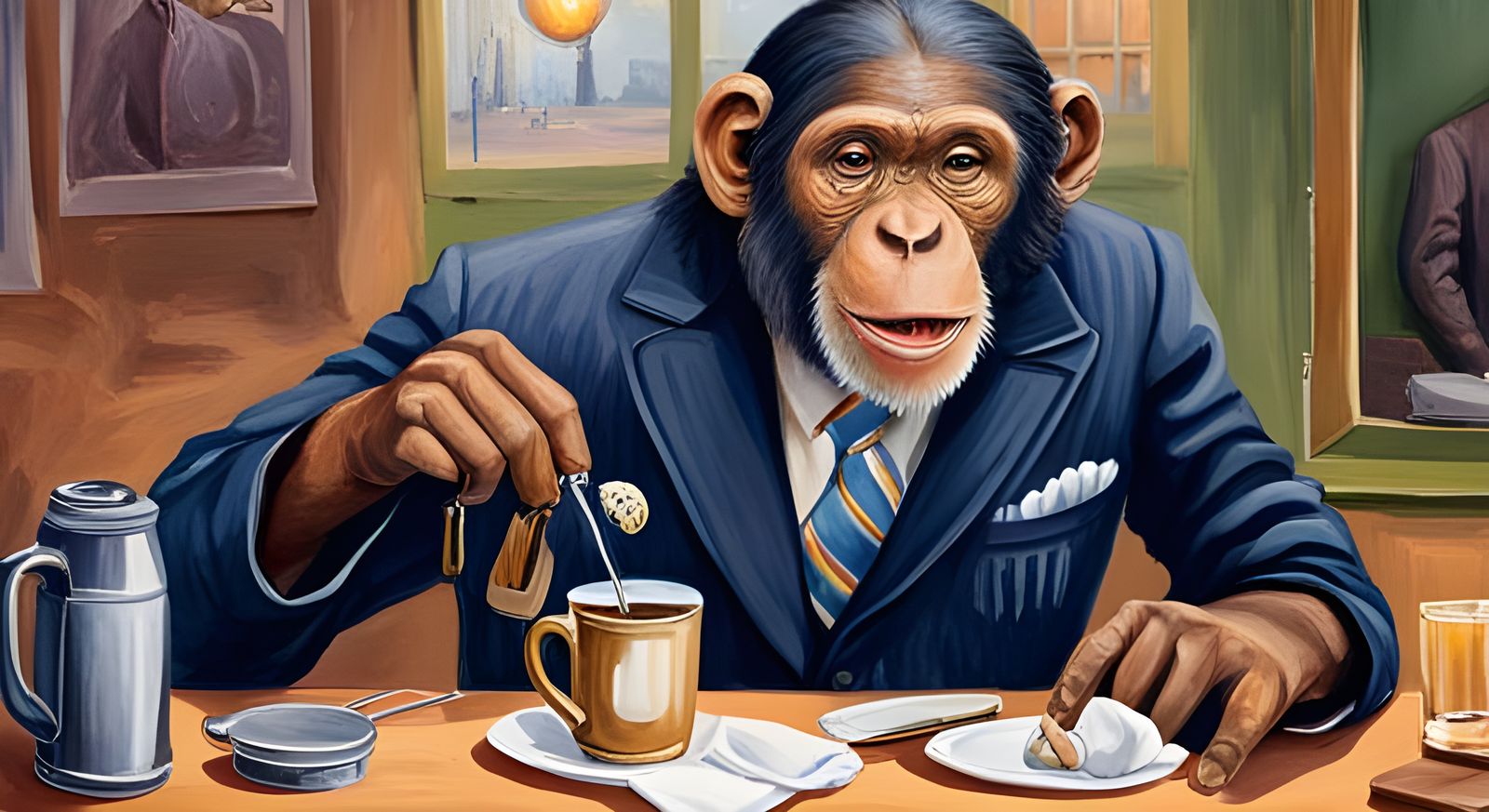 The Bank Manager's Tea Break  by @City Rat UK
