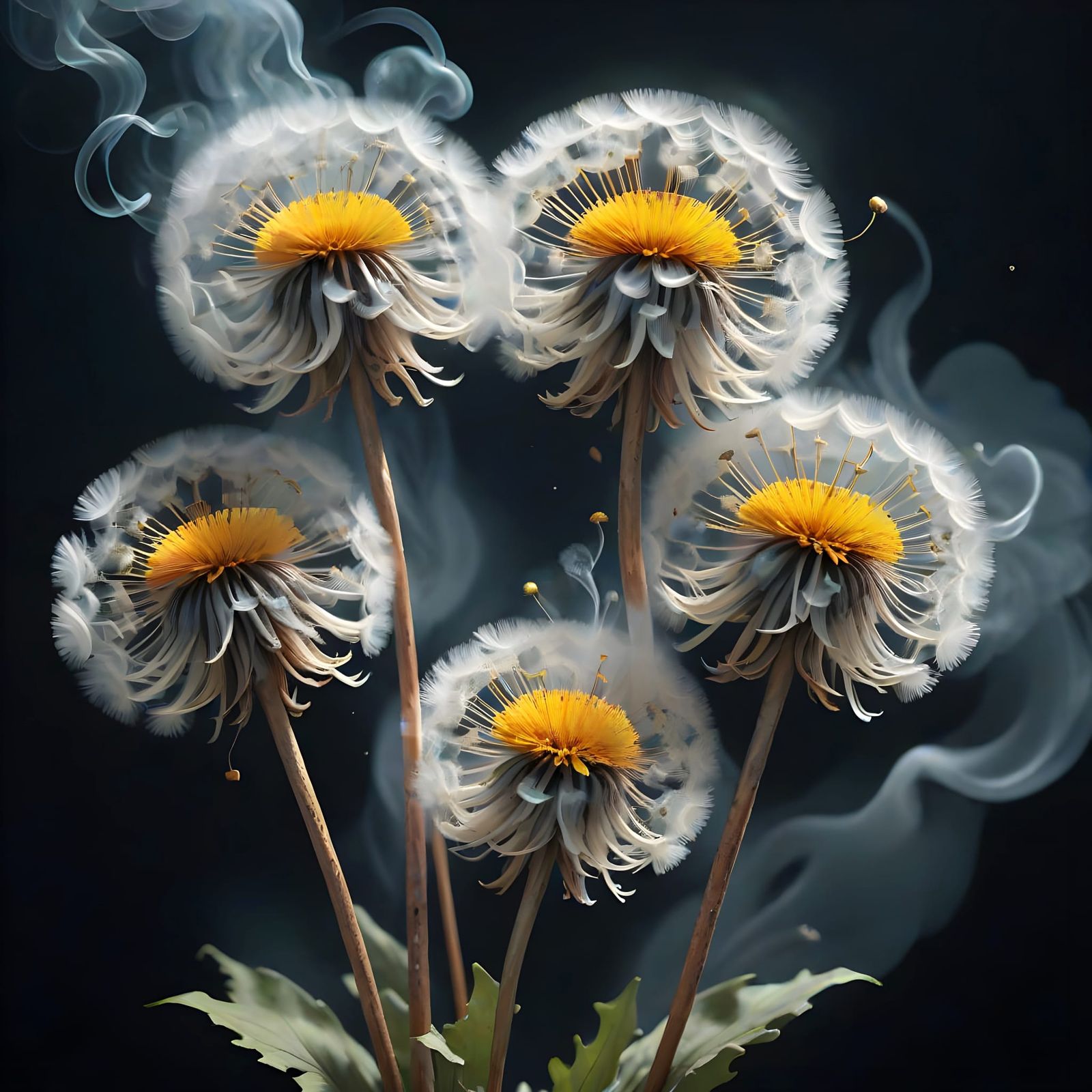 Smoking dandelion   by @Floe Joe 