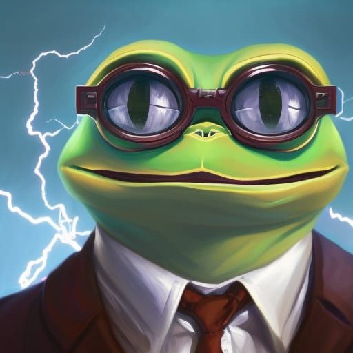 Pepe the frog consuming the Globalist blowhards with bolts of lightning -  AI Generated Artwork - NightCafe Creator