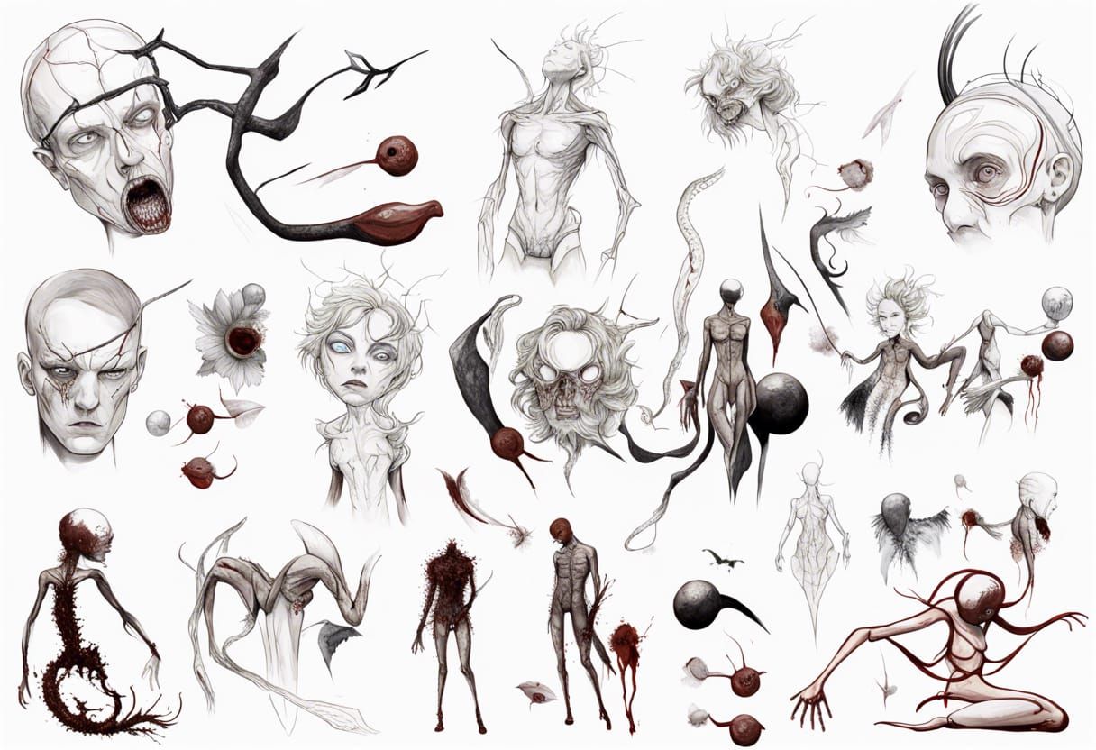 Body horror detailed complex