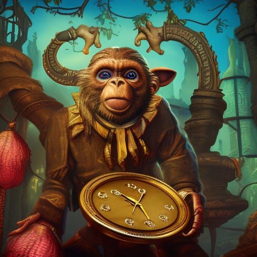 Time is Money in the eyes of a monkey  by @SupertheOdd1IsOut