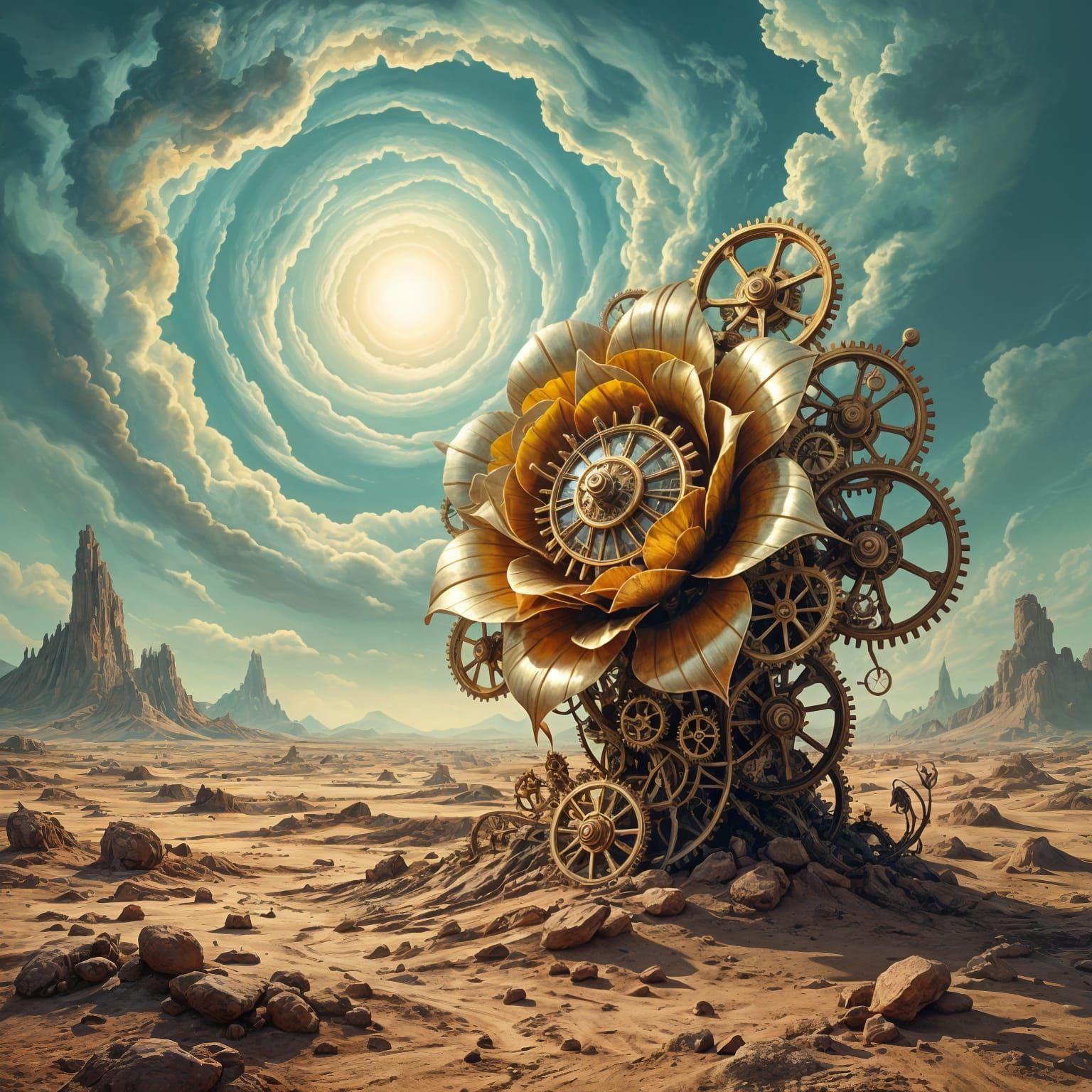 Blossoming clockwork   by @Tena 