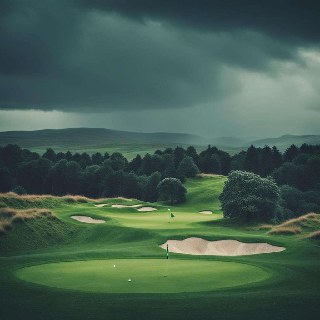 Rain on the Irish golf course
