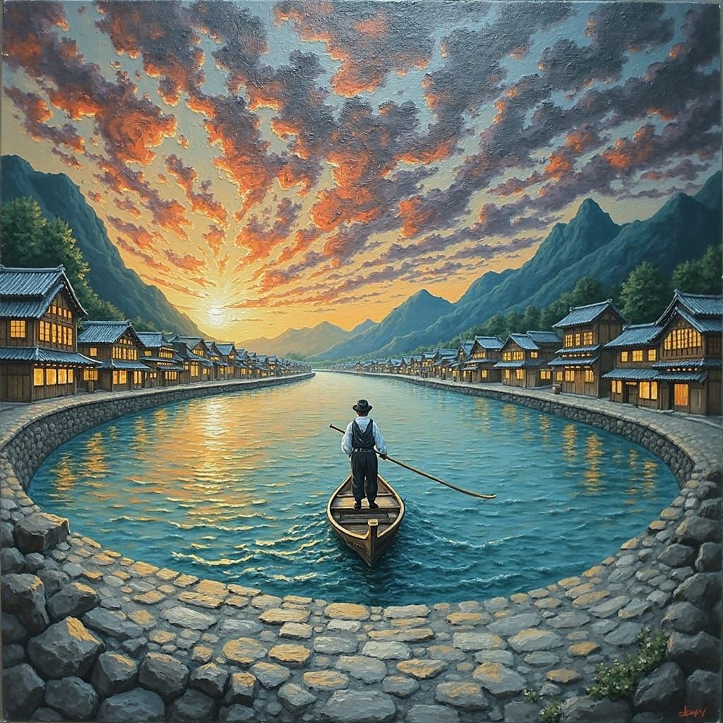 עומד על גונדולה