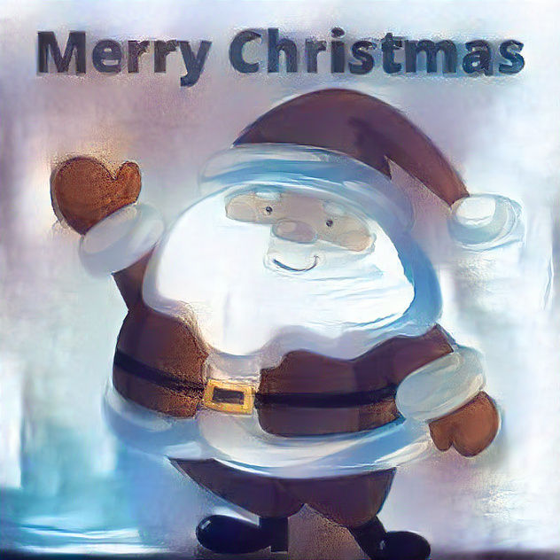 Waving Santa Watercolor 1/1