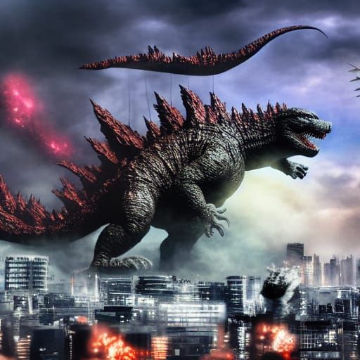 Godzilla destroying Tokyo :: 8k resolution concept art :: 8K resolution ...