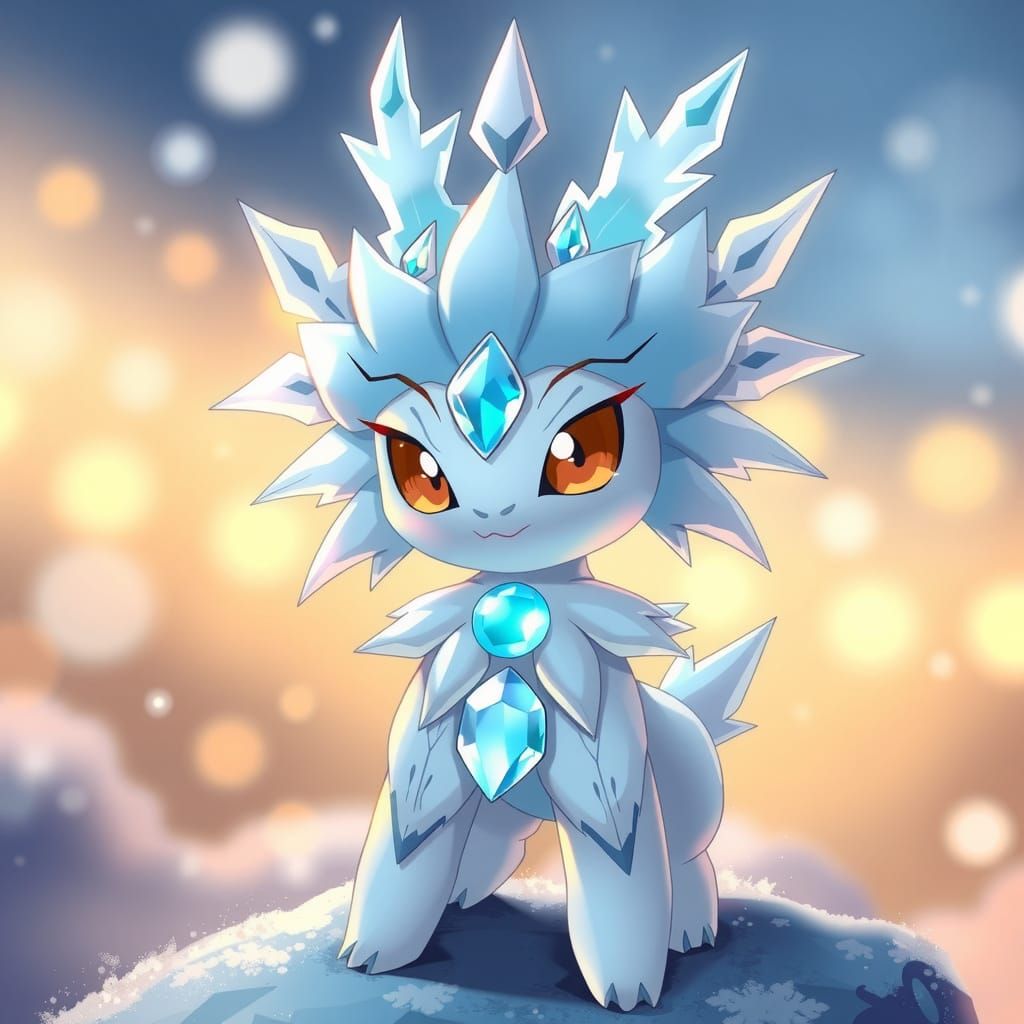 Fakemon: Kurarctis - Ethereal Ice Fairy Fakemon with Icy Cro...