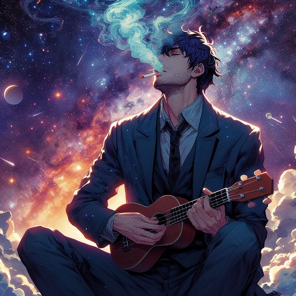 Alone at the edge of a universe, humming a tune for merely d...