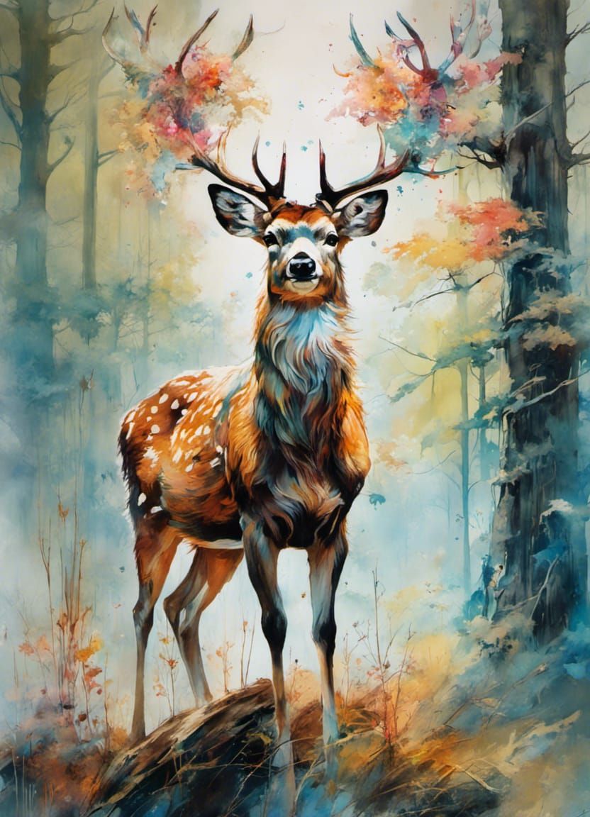 Splash deer