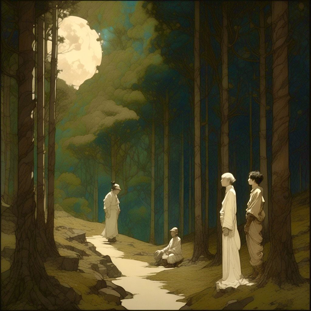 The Gathering in the style of Parrish