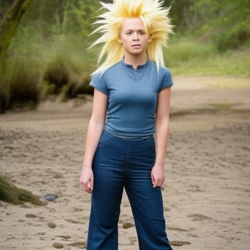 A Realistic and Beautiful Super Sayayin female in a live act...
