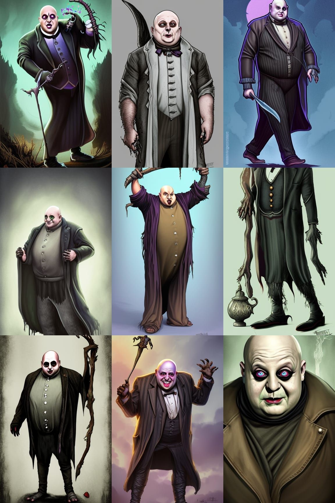 Uncle Fester from The Addams Family as a Human Revenant, and...