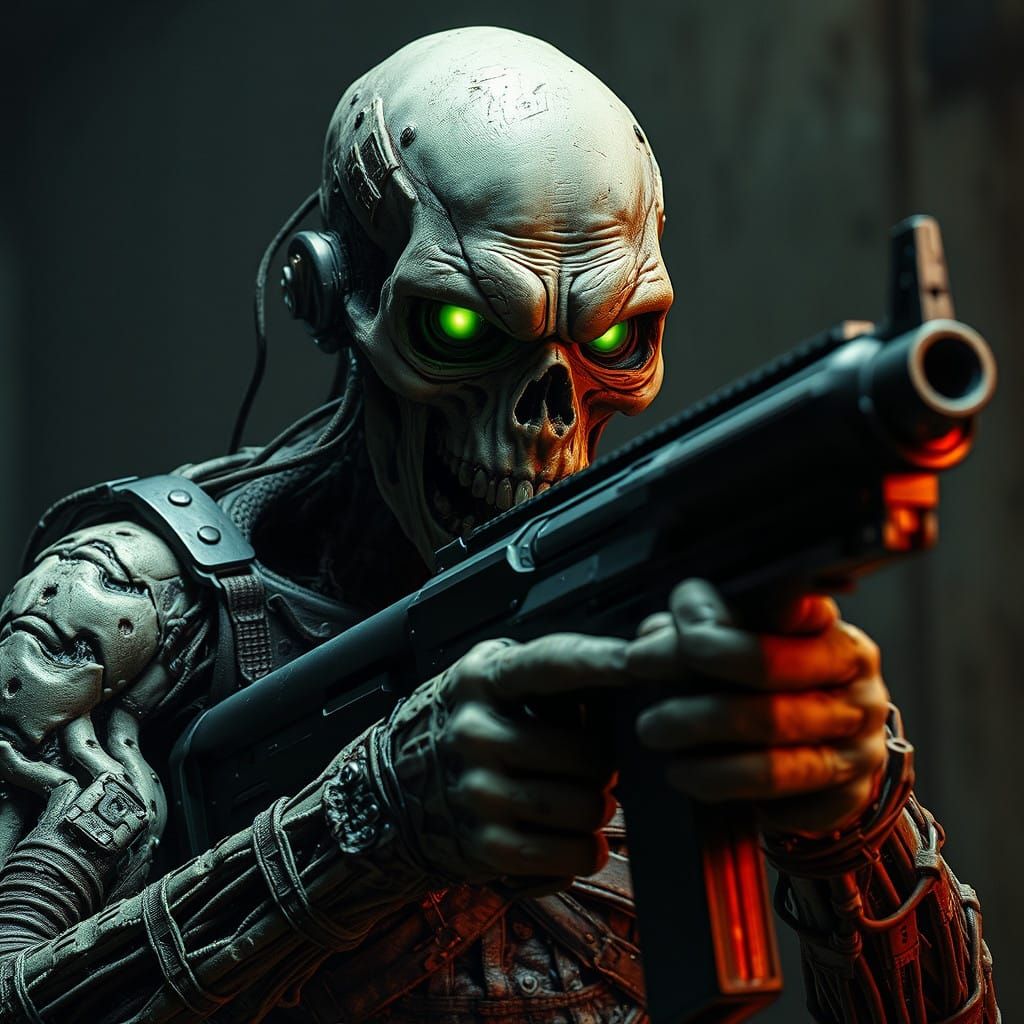 The Zombie warrior - Cybernetic Zombie Warrior in Post-Apoca...