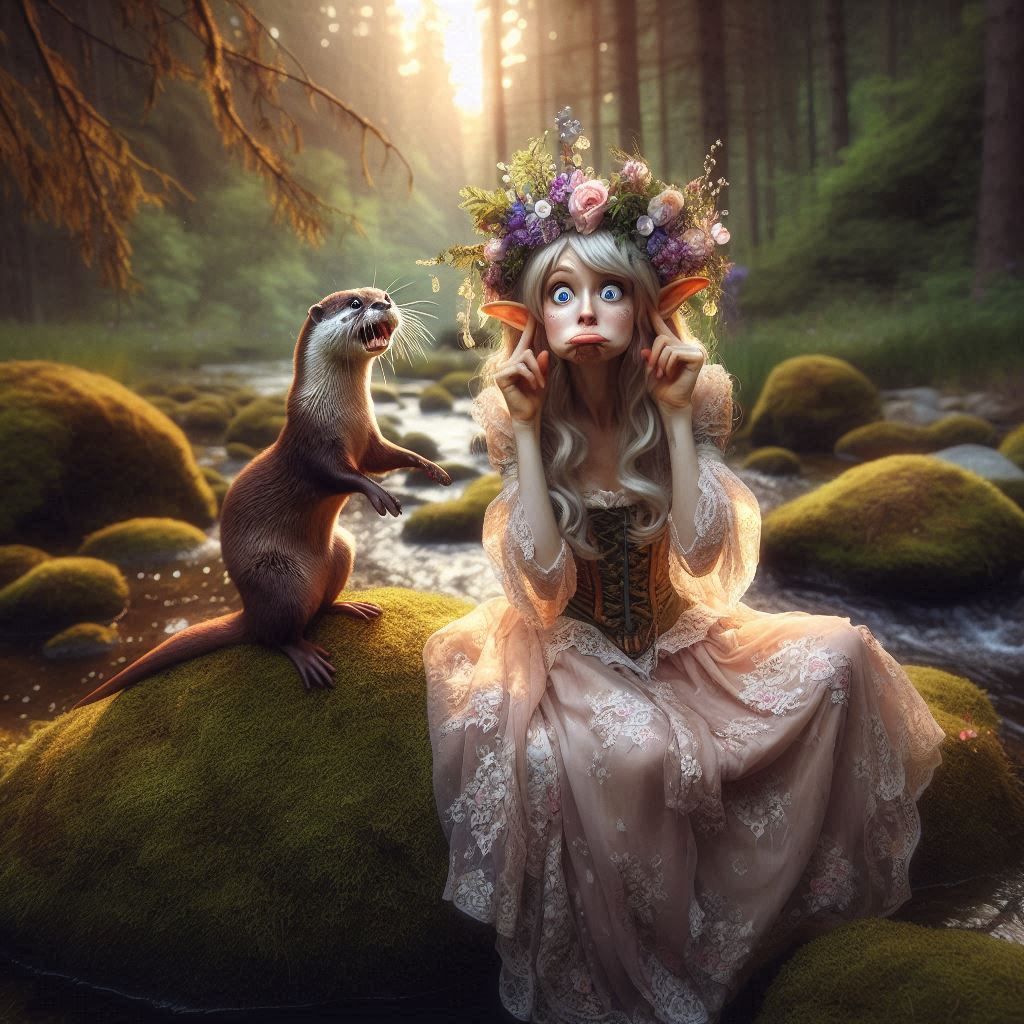 Crazy Elf Princess with her Otter