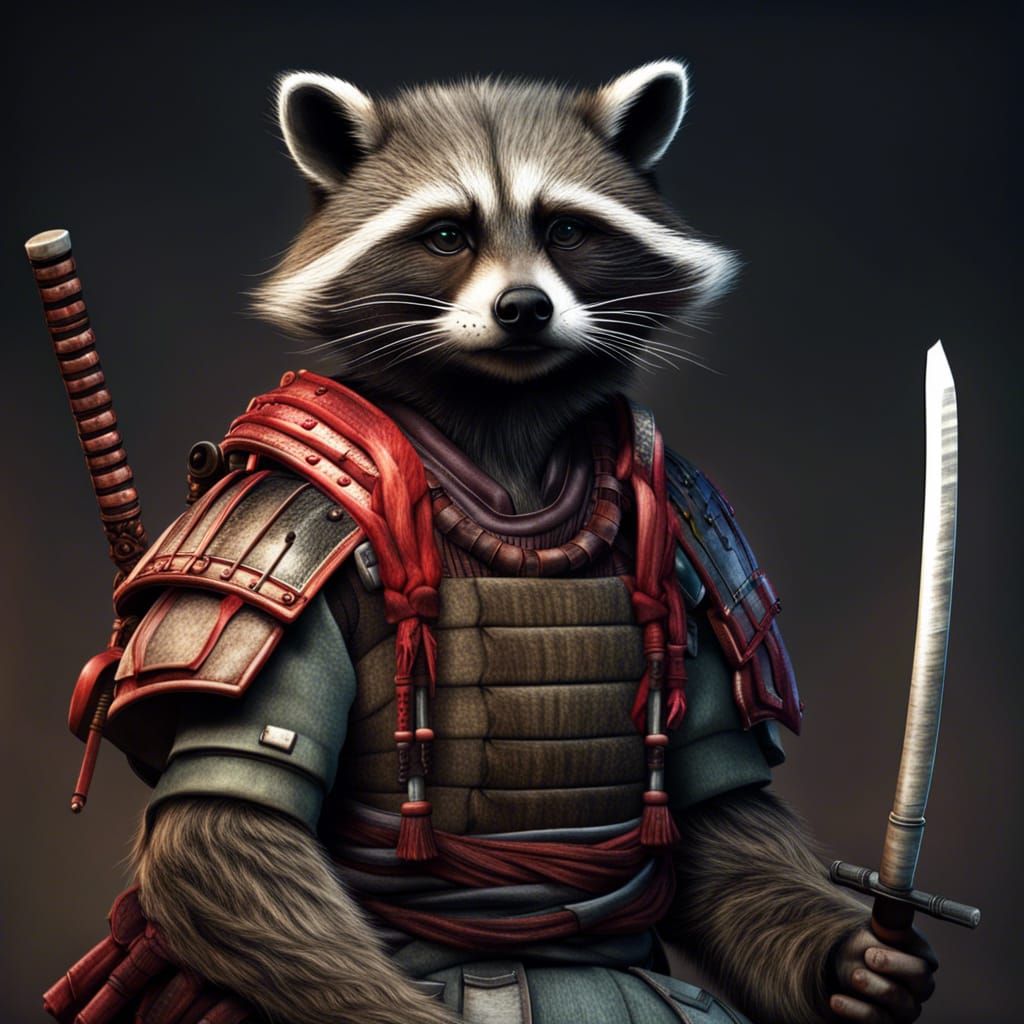 Samurai Racoon - AI Generated Artwork - NightCafe Creator