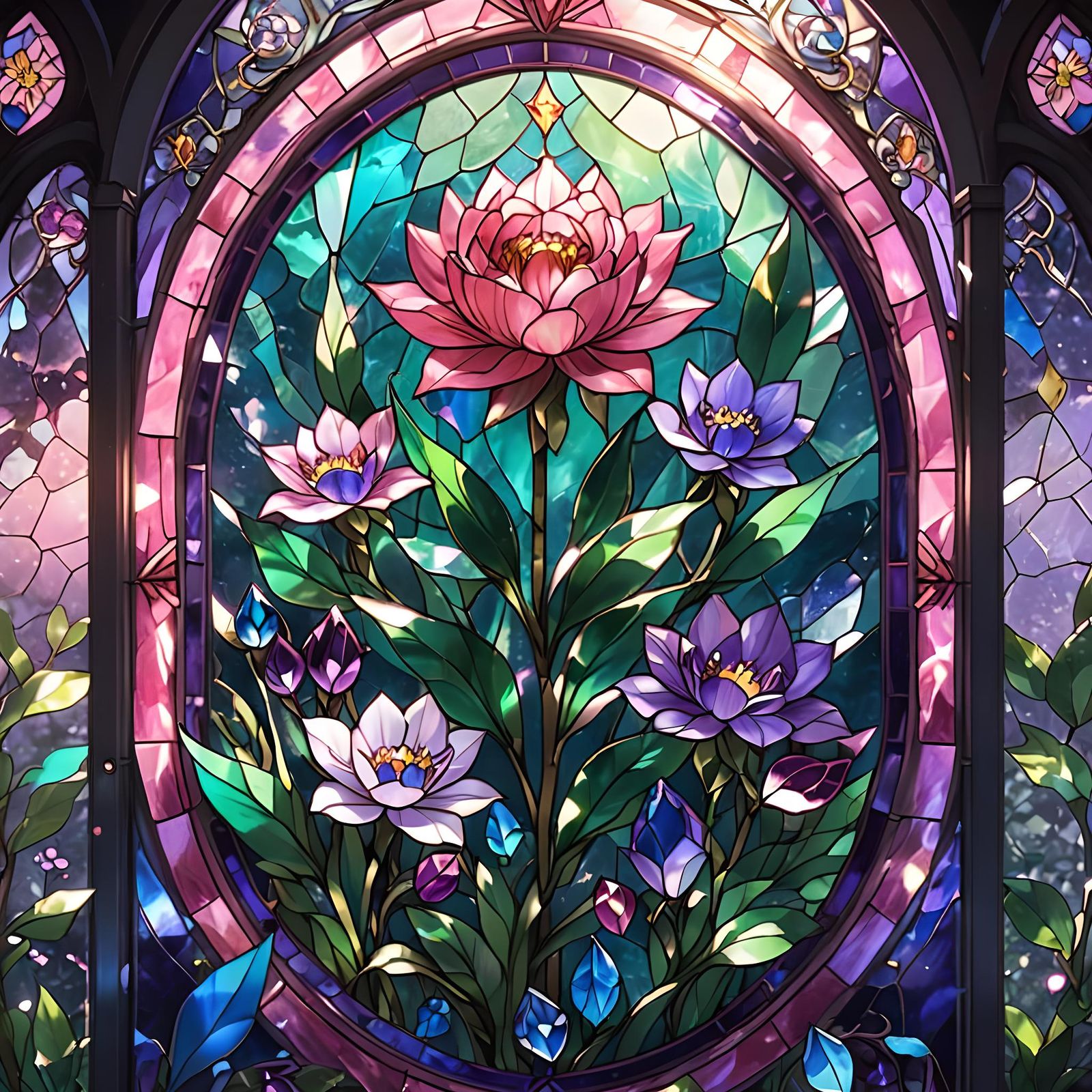 Stained Flowers  by @Shelly