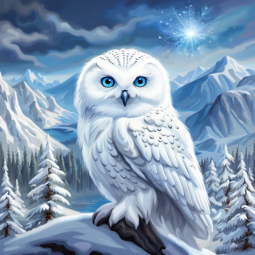 Artic Snow Owl - AI Generated Artwork - NightCafe Creator