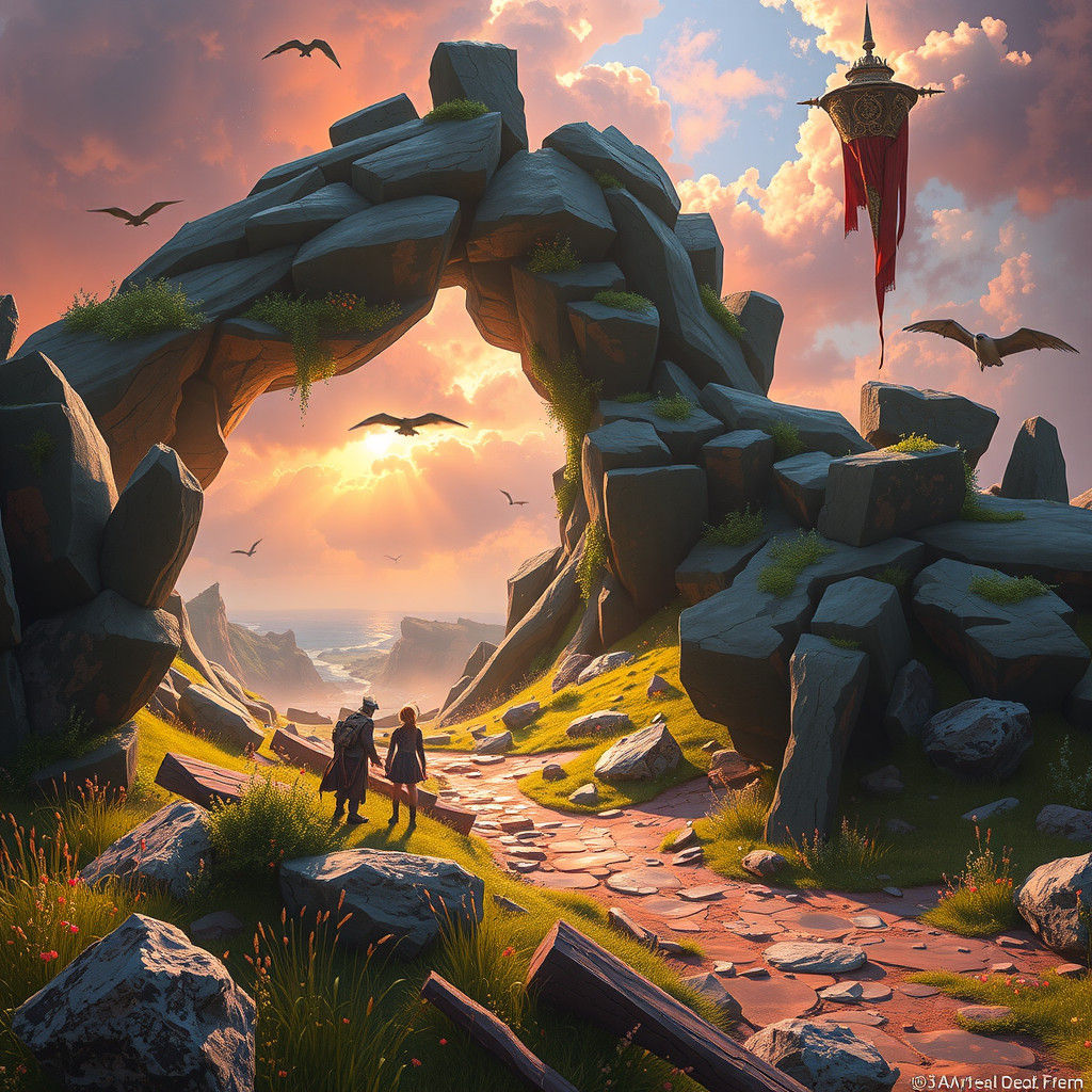 Breathtaking Landscape with Detailed Matte Painting