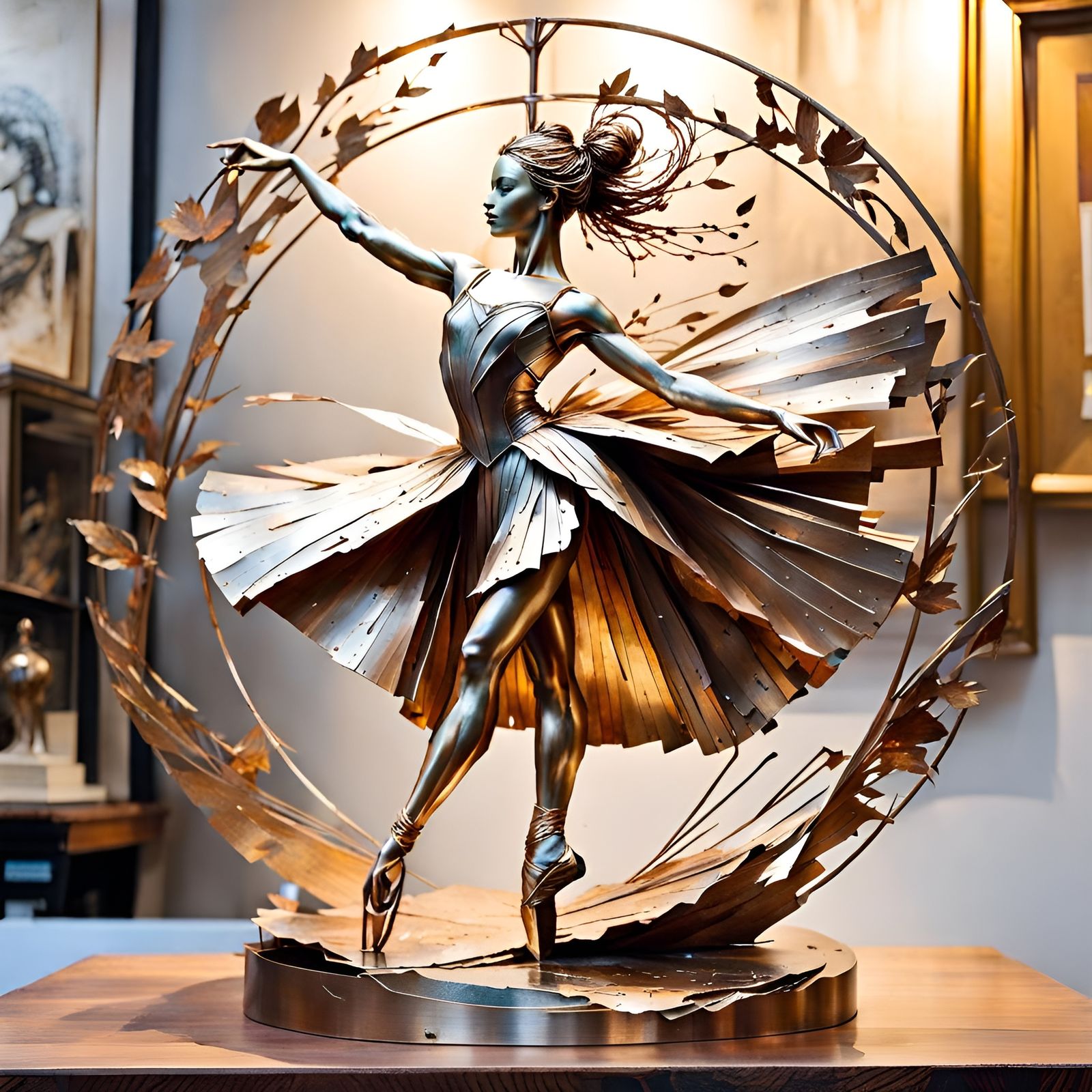Ballet Dancer Metal Sculpture  by @Chirminth