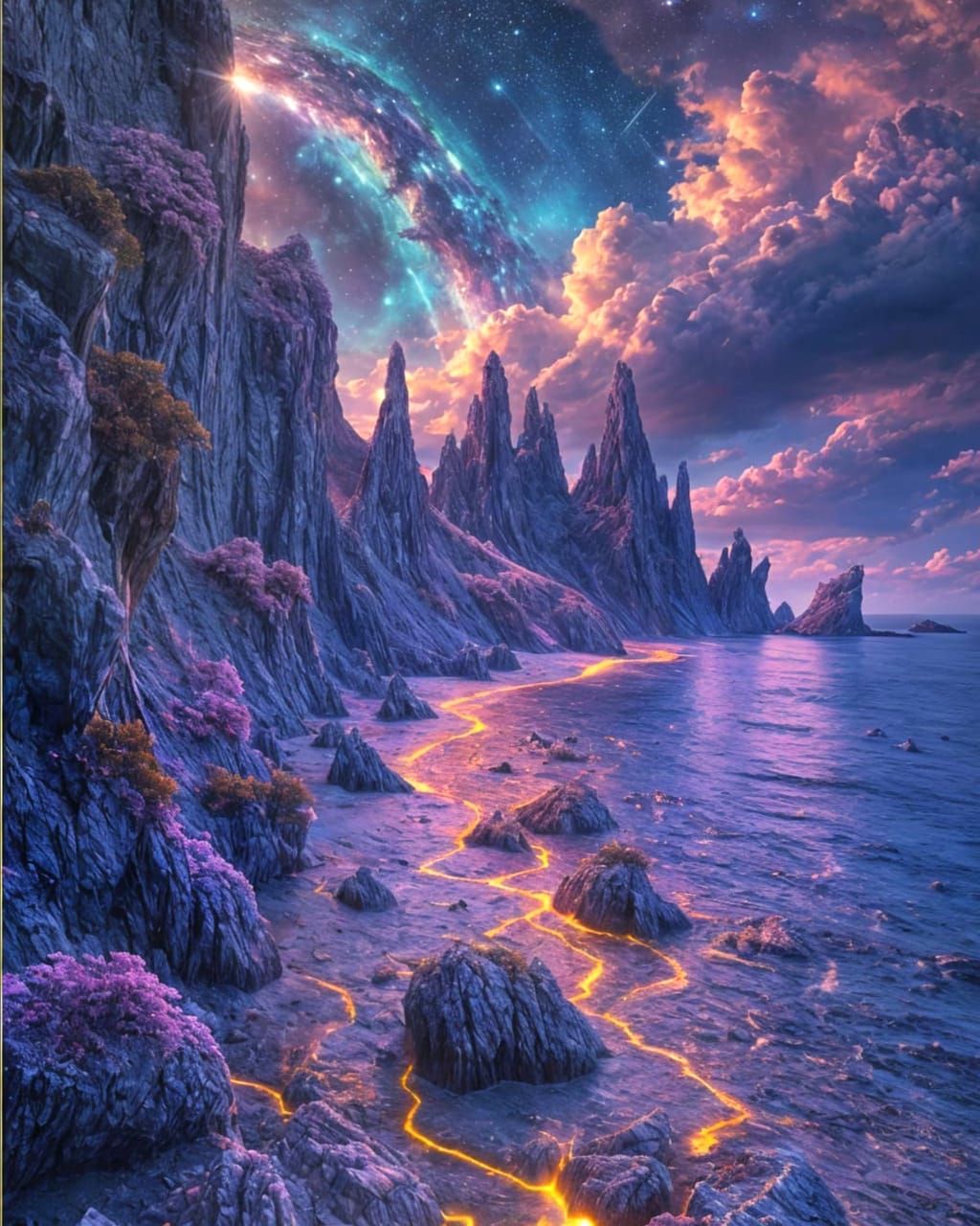 Breathtaking alien landscape