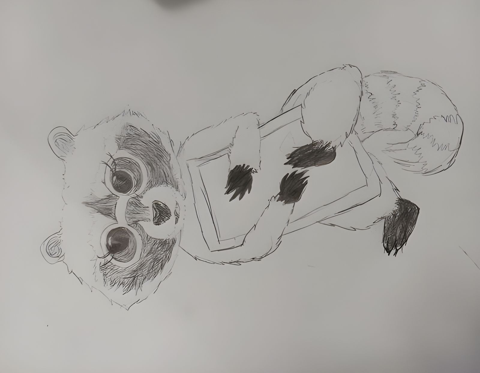 Simple AI Raccoon Image