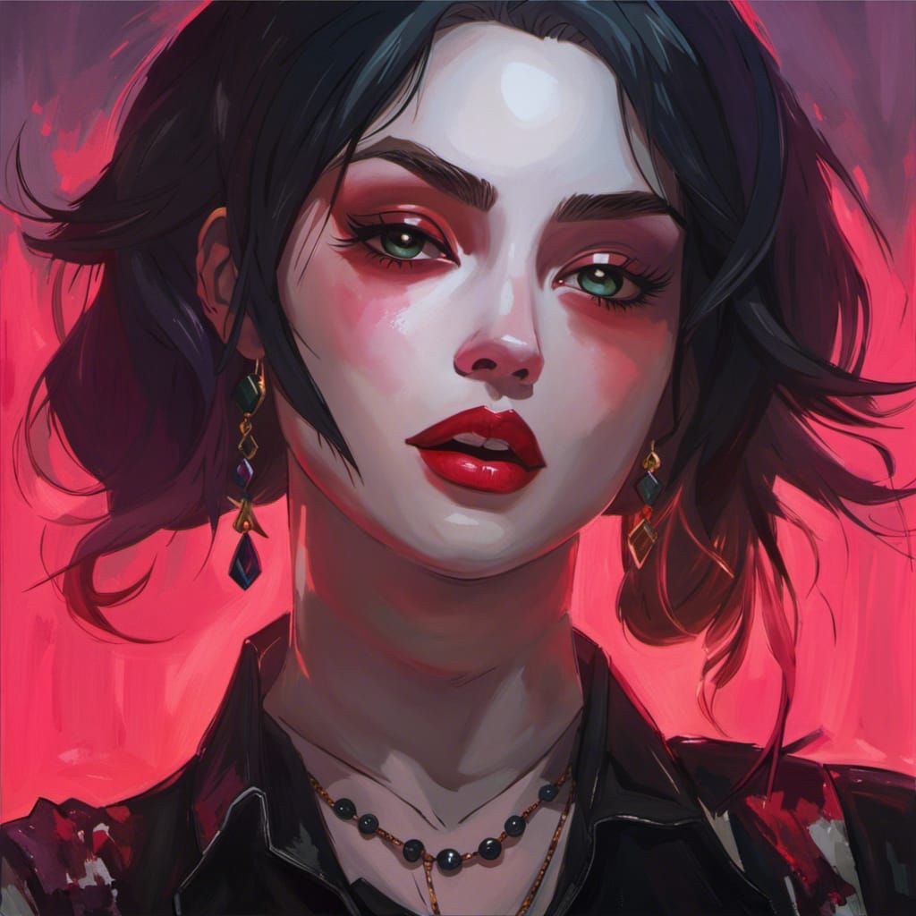 Harley Quinn, no make-up - AI Generated Artwork - NightCafe Creator