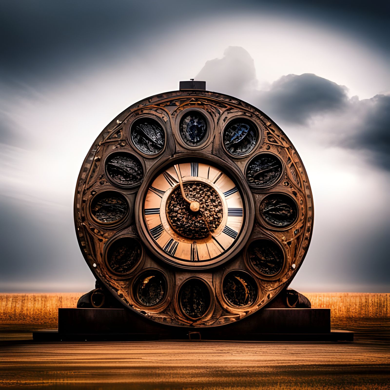 Surreal clock   by @Geochuck