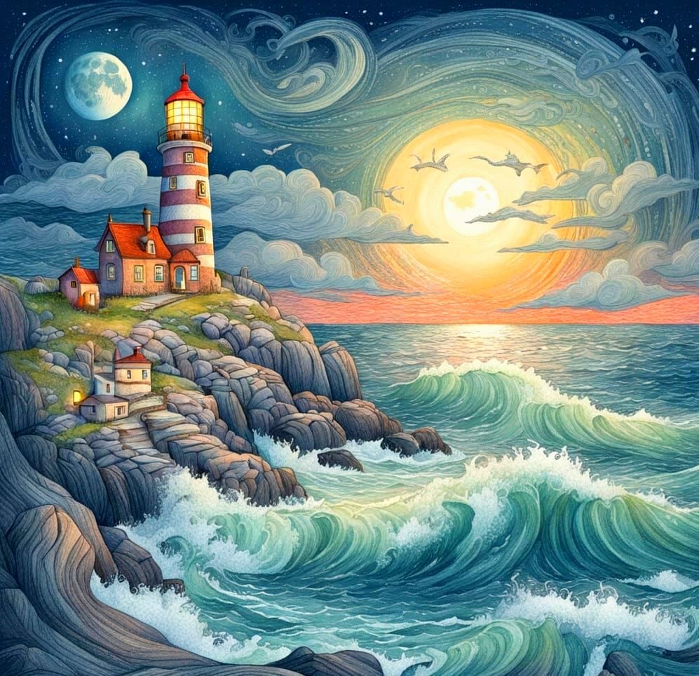 Lighthouse on the Bluff  by @Joanna7