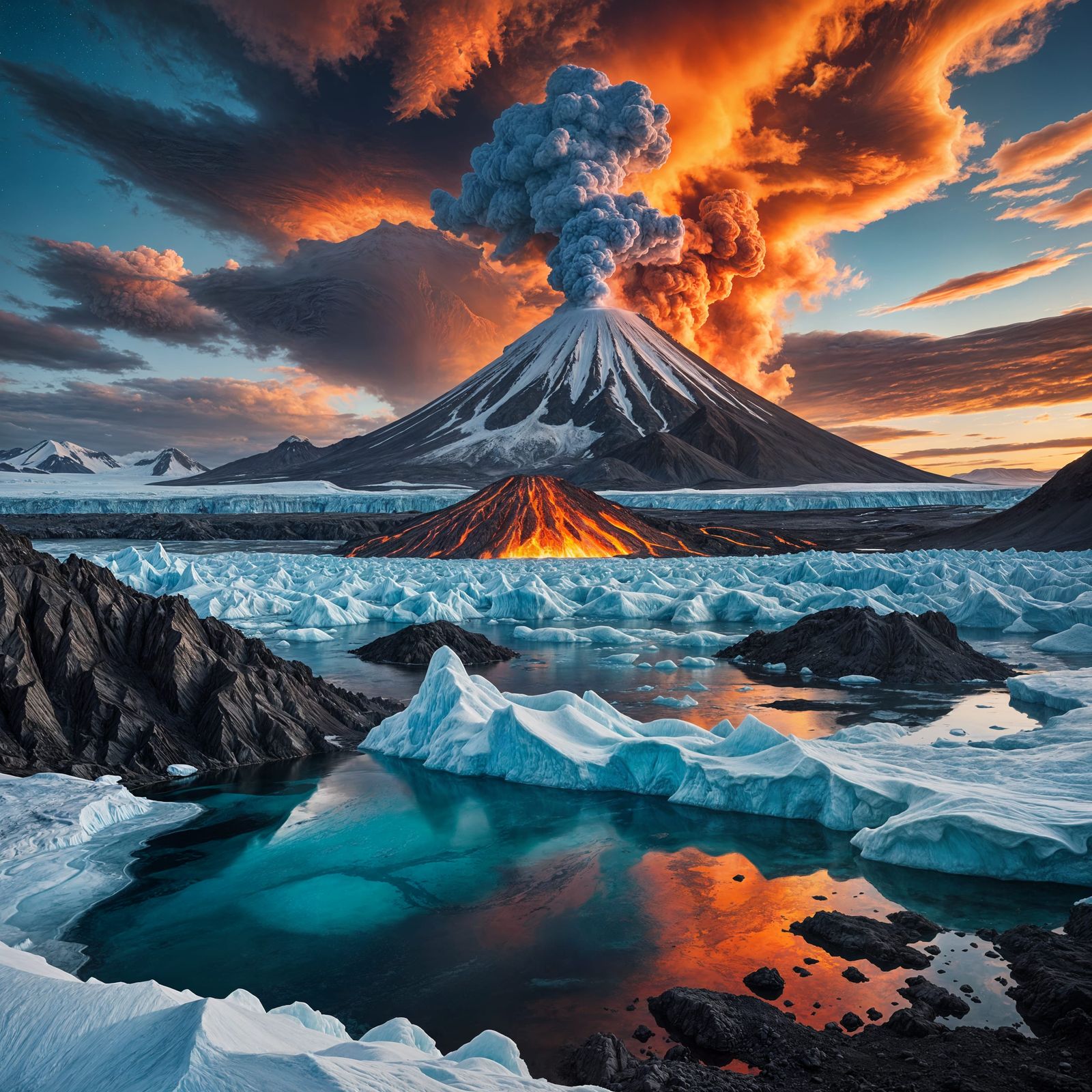 Arctic Volcanic Eruption