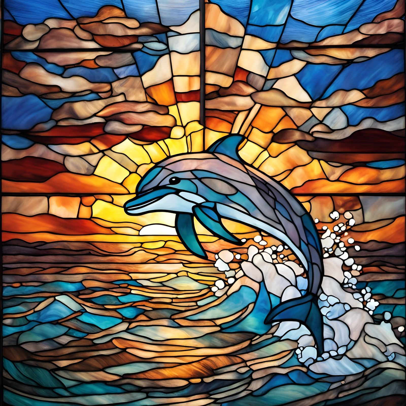 Dolphin Saying Goodnight to the Day   by @Saturn