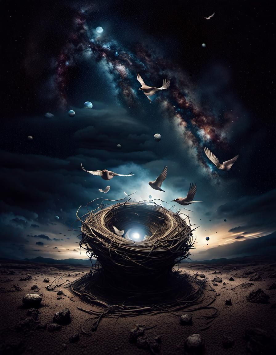 Dark fantasy Surrealism breathtakingly beautiful cloudy sky ...