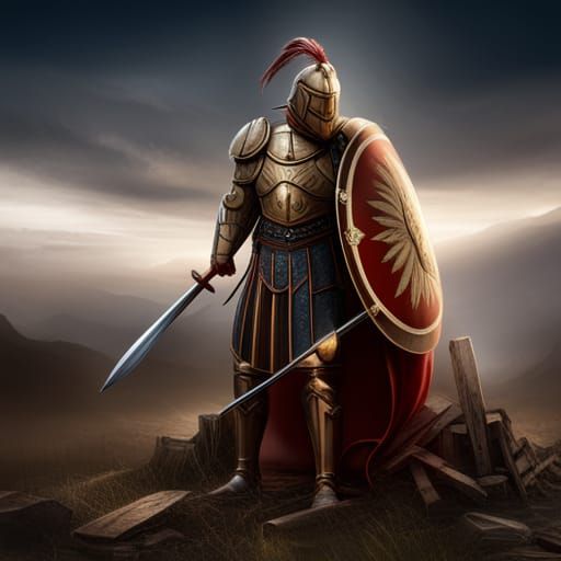 Ancient Greek Knight - AI Generated Artwork - NightCafe Creator