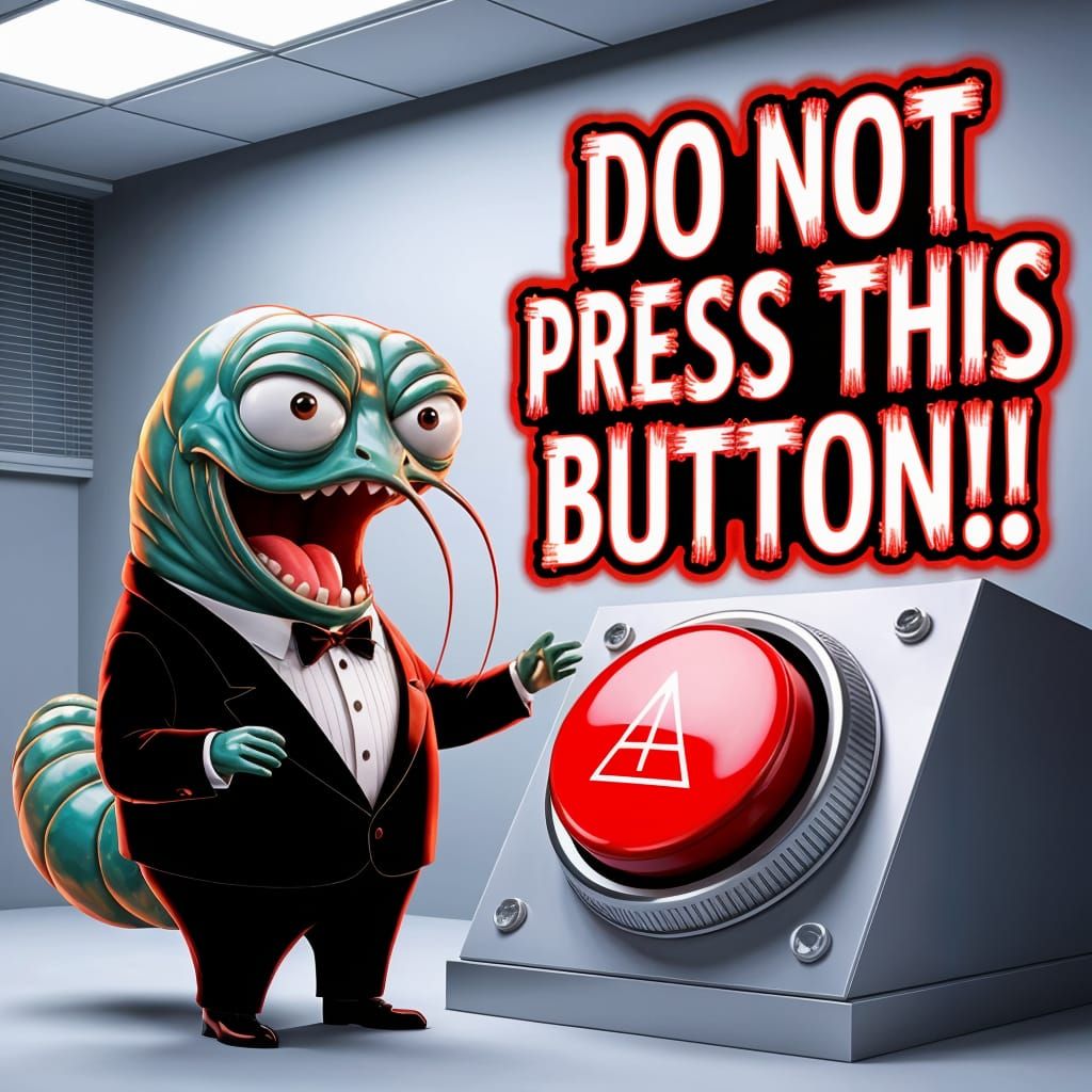 Deep State Lizard President with Nukes!   by @Cyborgsarj