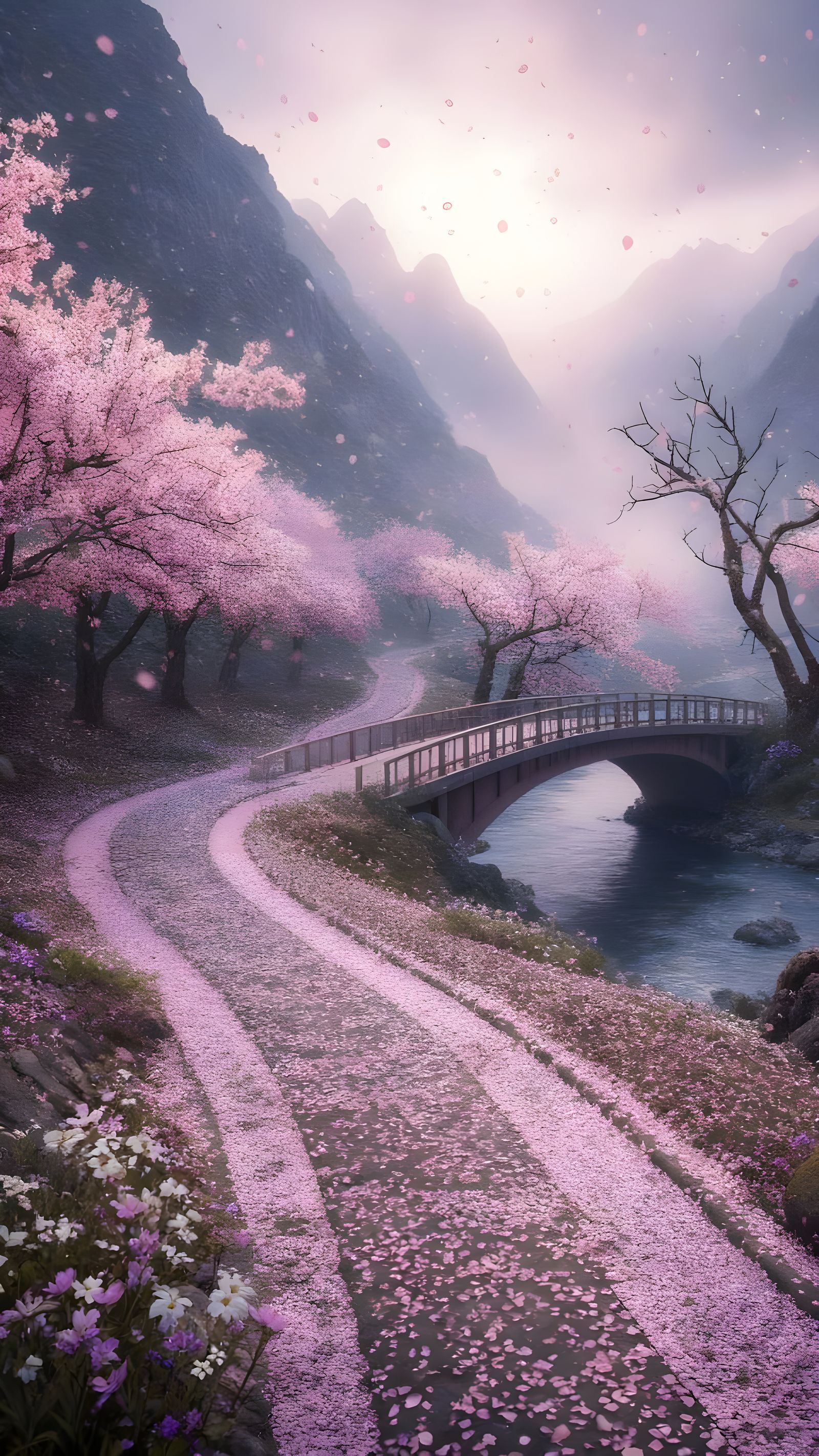 AI Generated Bridge Over River in Stunning 4K