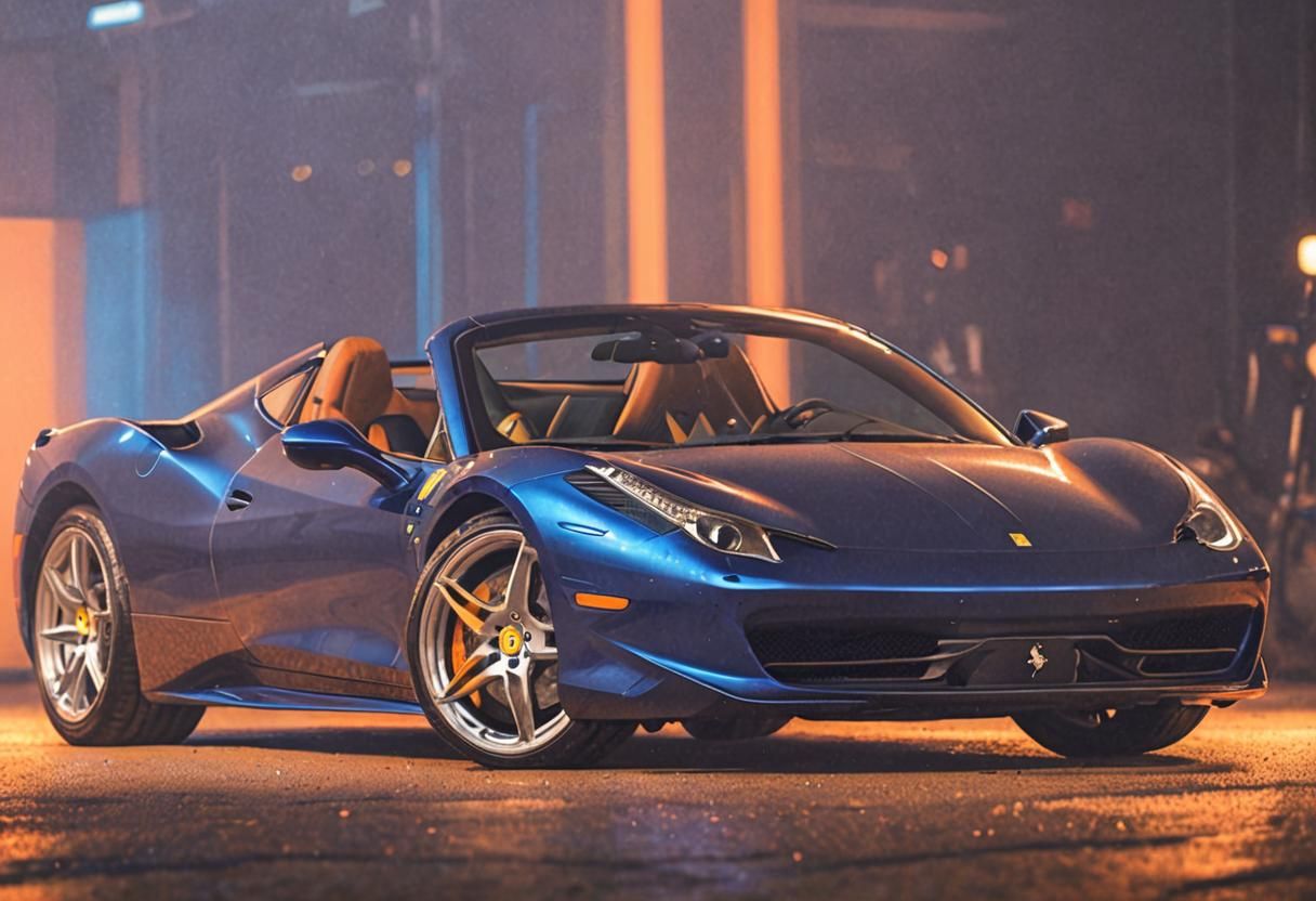 Ferrari 458 spider AI Generated Artwork NightCafe Creator