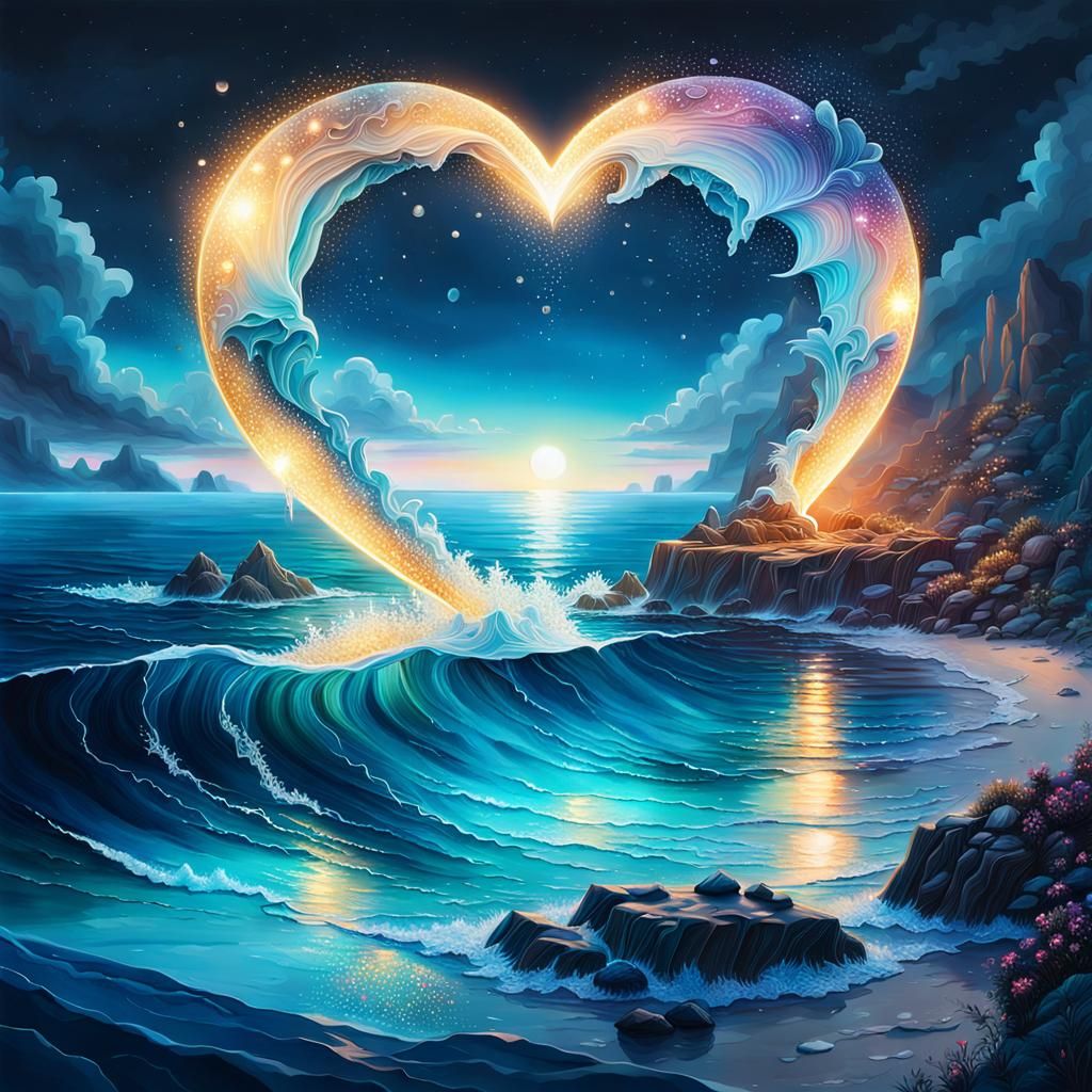 Heart-Sea Portal - AI Generated Artwork - NightCafe Creator