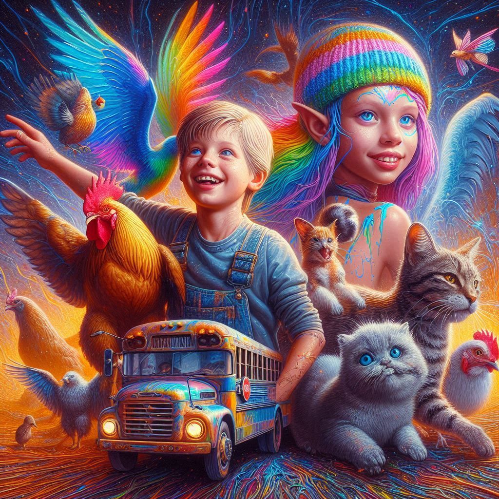 Funny Farm kids and their animal friends.