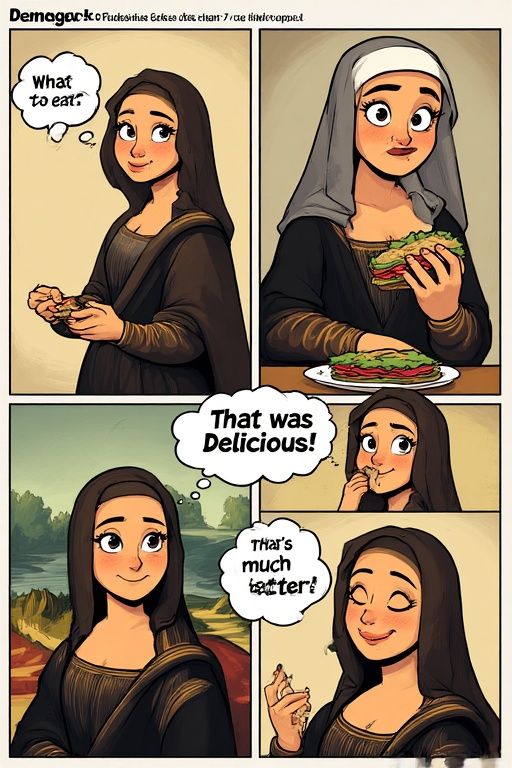 Mona a Lisa gets hungry