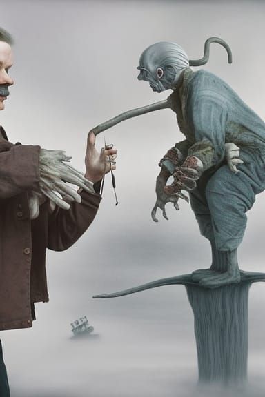 Surreal Stopmotion Furry Figure in Dreamlike Cinema