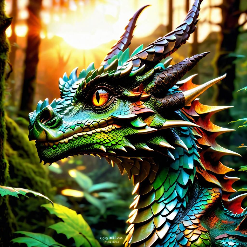 Vibrant Dragon - AI Generated Artwork - NightCafe Creator